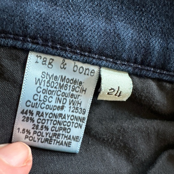 Rag & Bone Womens Ankle Skinny Distressed Jeans Blue Size 24 - Picture 6 of 10